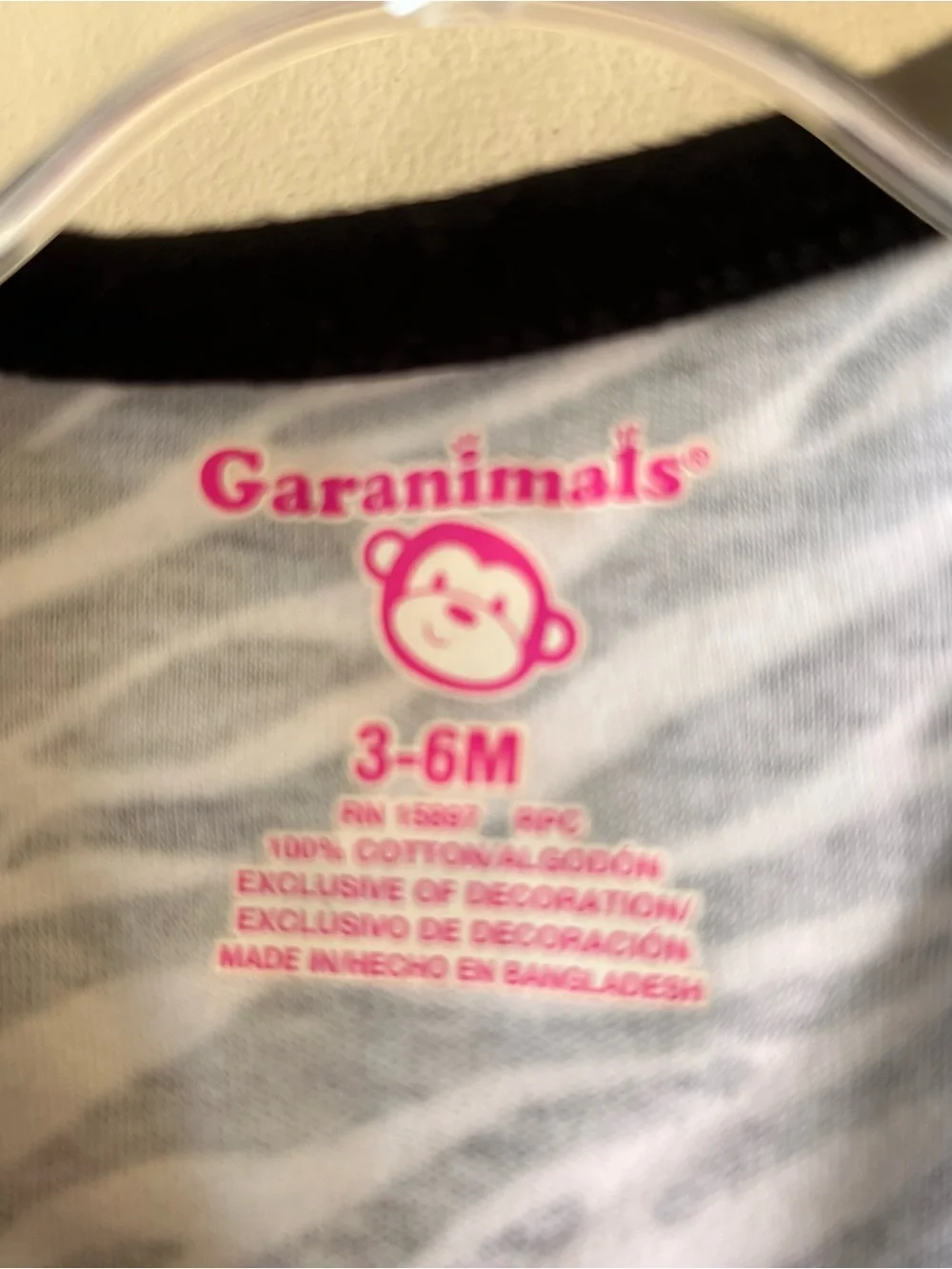 Garanimals Zebra Print Black & White Top with Purple Bottom One-Piece